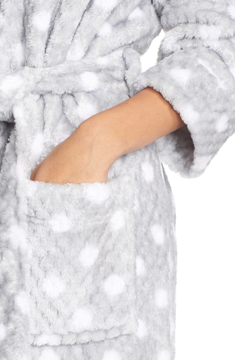 Nordstrom Lingerie 'Snowball' Powder Plush Robe, Alternate, color,