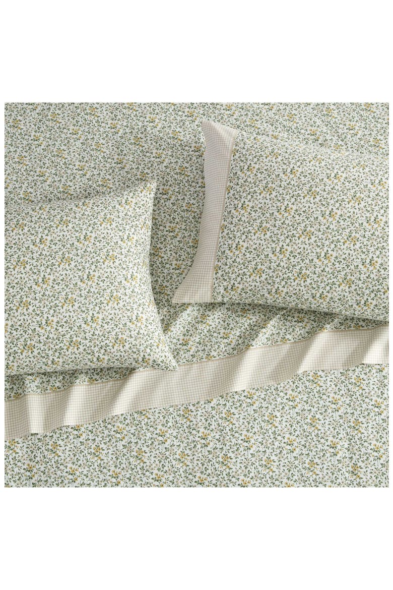 Tierney Cotton Percale Sheet Set, Alternate, color, GREEN