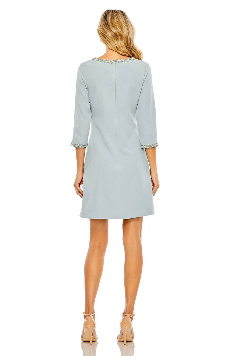 Women's Embellished A-Line Cocktail Dress, Alternate, color, Seafoam