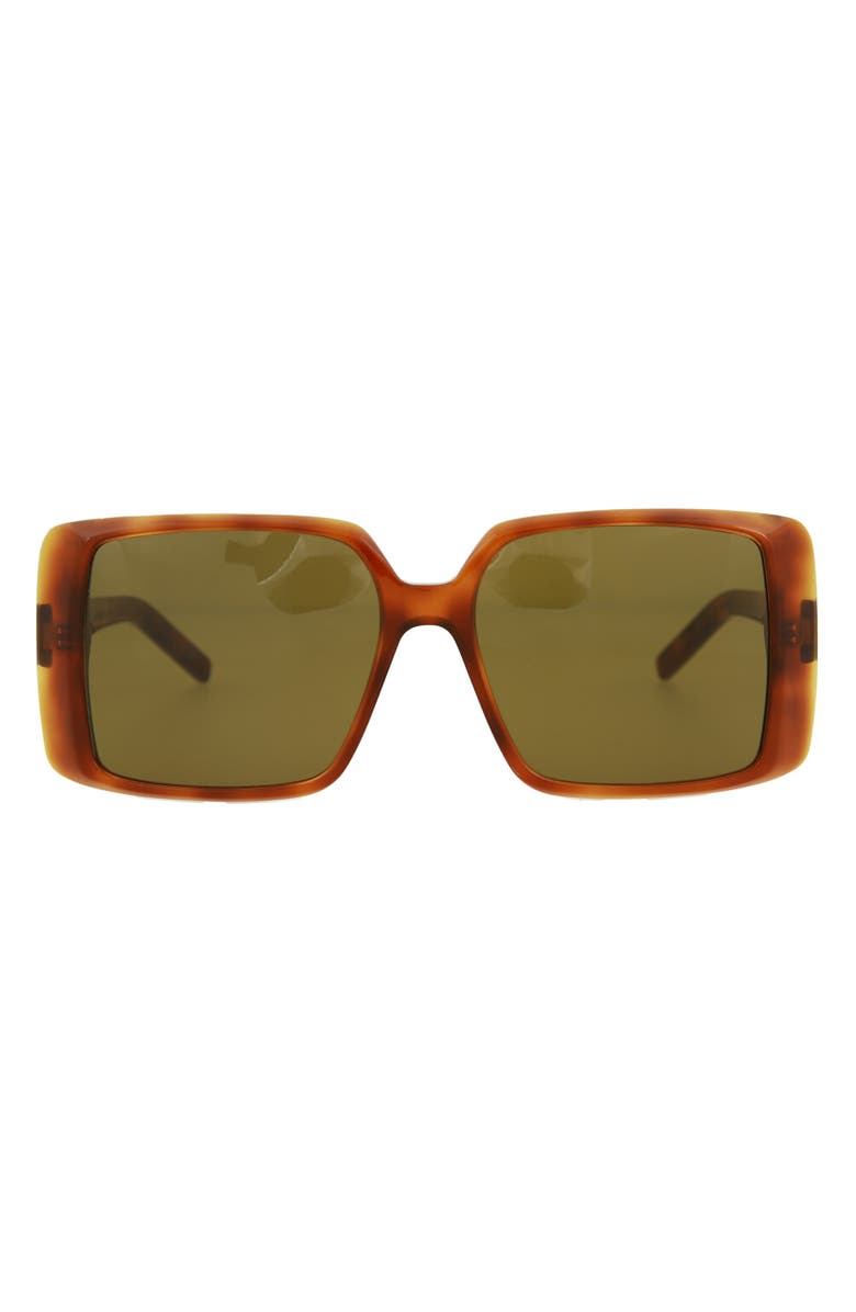 Saint Laurent 56mm Square Sunglasses, Main, color, 