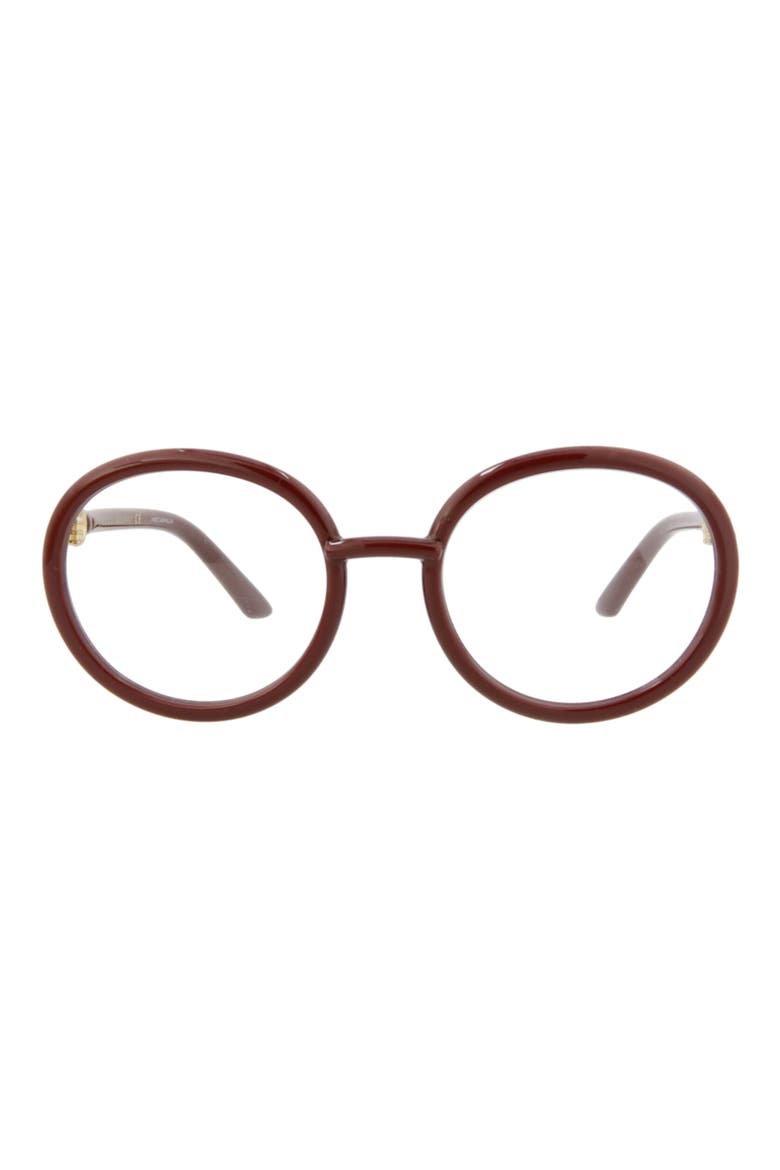 Round Optical Glasses, Main, color, RED RED TRANSPARENT
