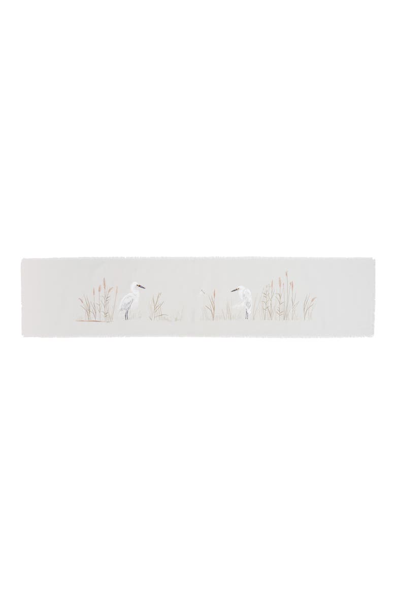 White Egret Table Runner 14" x 72", Main, color, White