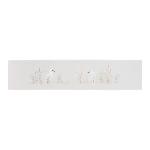 White Egret Table Runner 14" x 72"
