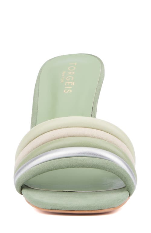 Torgeis Idra Slide Sandal In Sage Green
