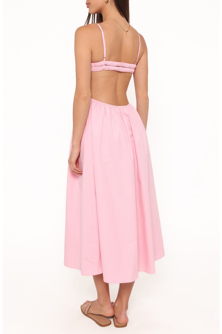 Venice Open Back Cotton Midi Dress, Alternate, color, PINK