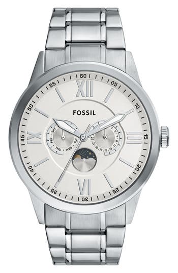 Fossil Flynn Multifunction Bracelet Watch, 48mm In Gray