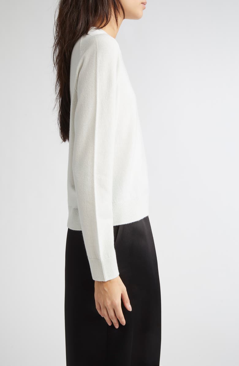 Johnstons of Elgin Classic Cashmere Crewneck Sweater, Alternate, color, Zinc White