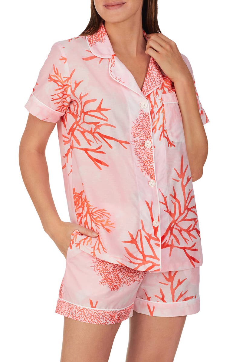 BedHead Pajamas Print Cotton & Silk Short Pajamas, Main, color,