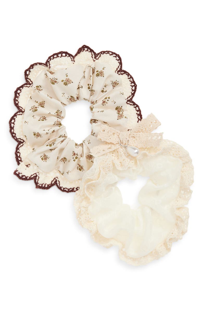 BP. 2-Pack Scrunchies, Main, color, Ivory Multi