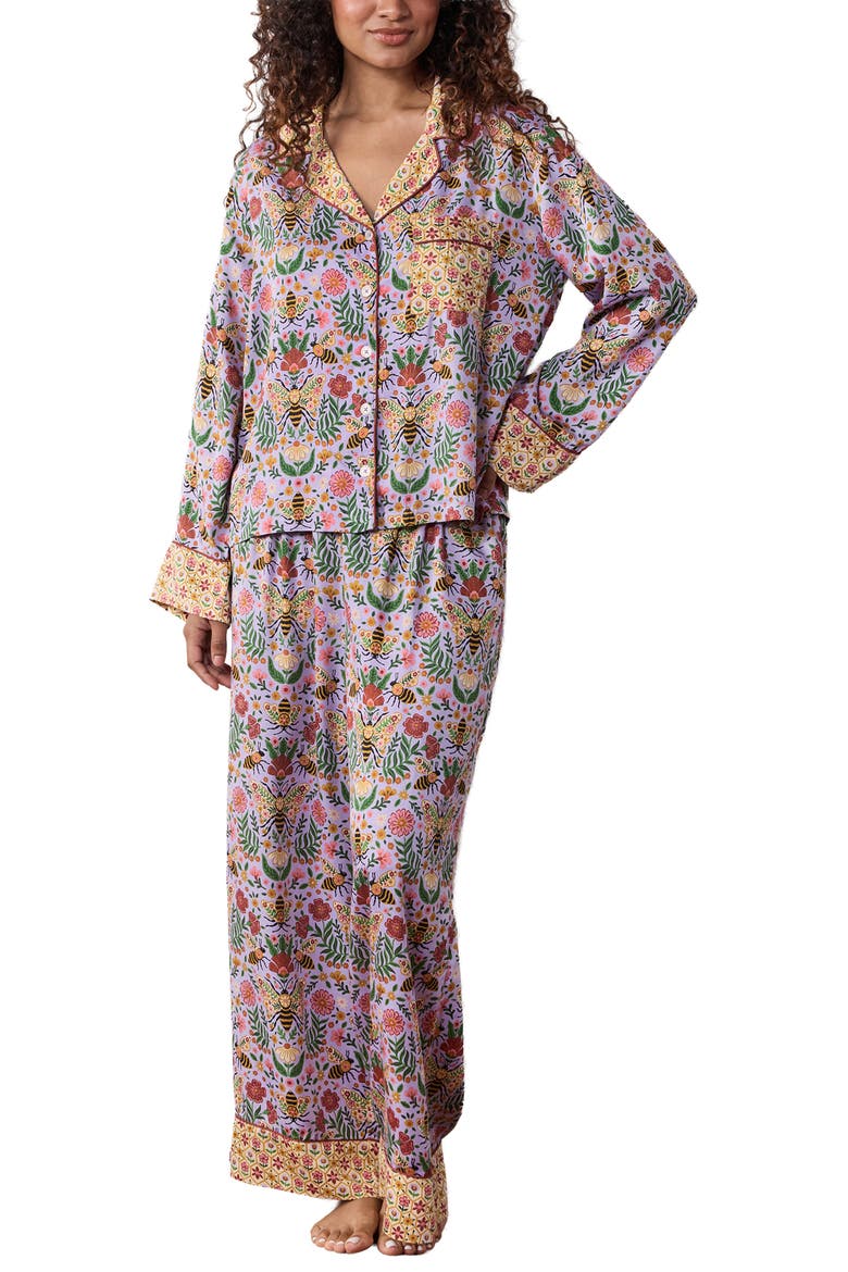 Soho Satin Pajamas, Main, color, LAVENDER