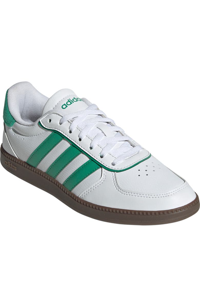 adidas Breaknet Sleek Sneaker, Main, color, White/ Semi Court Green/ Gum