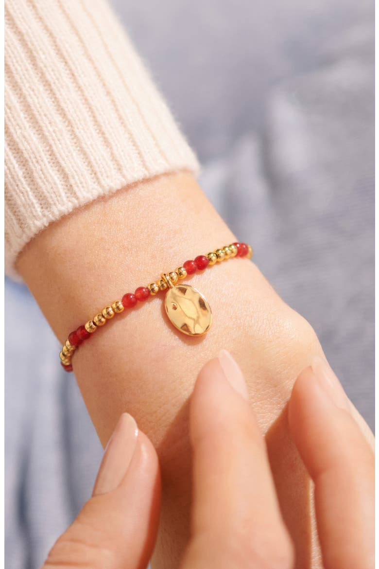 Birthstone A Little Bracelet in Gold-Tone Plating, Alternate, color, January