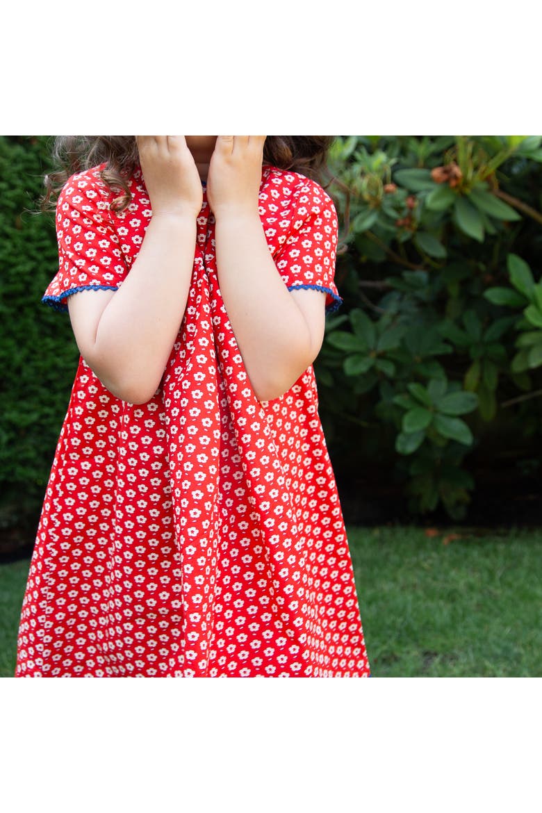 Toddler Amy dress with Lace trim, Alternate, color, Red