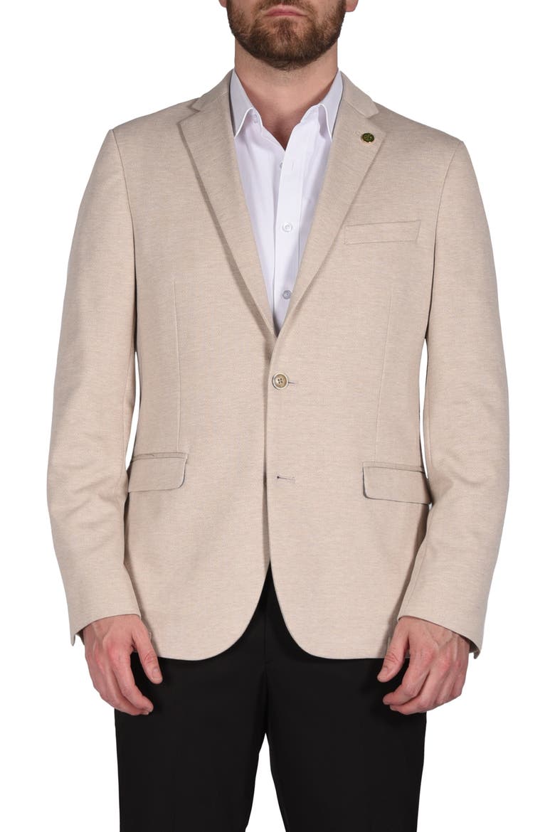 Herringbone Knit Sport Coat, Main, color, TAN