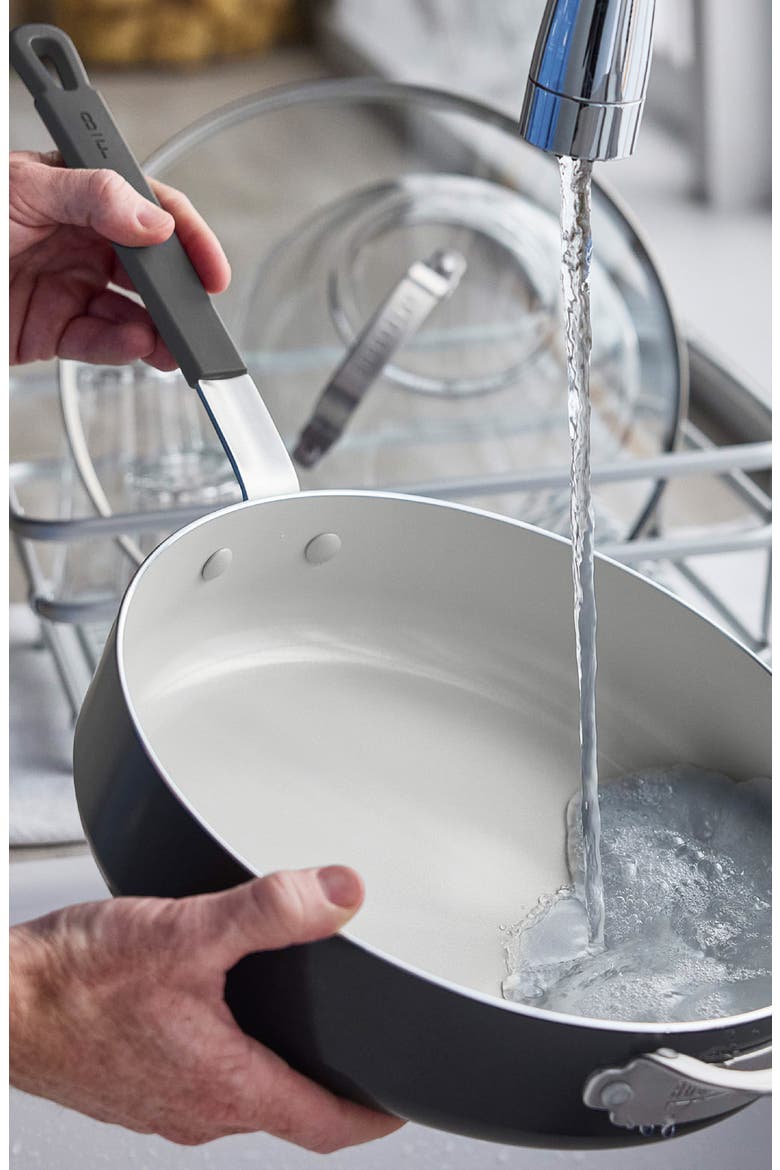 x Bobby Flay Professional Ceramic Nonstick 4.5-Quart Sauté Pan with Lid, Alternate, color, GRAPHITE