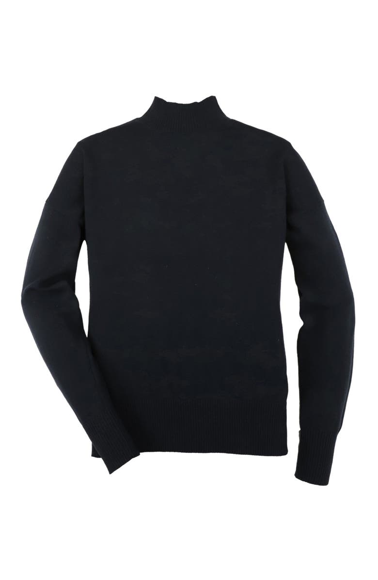 Hope & Henry Women's Funnel Neck Sweater, Alternate, color, Black Funnel Neck