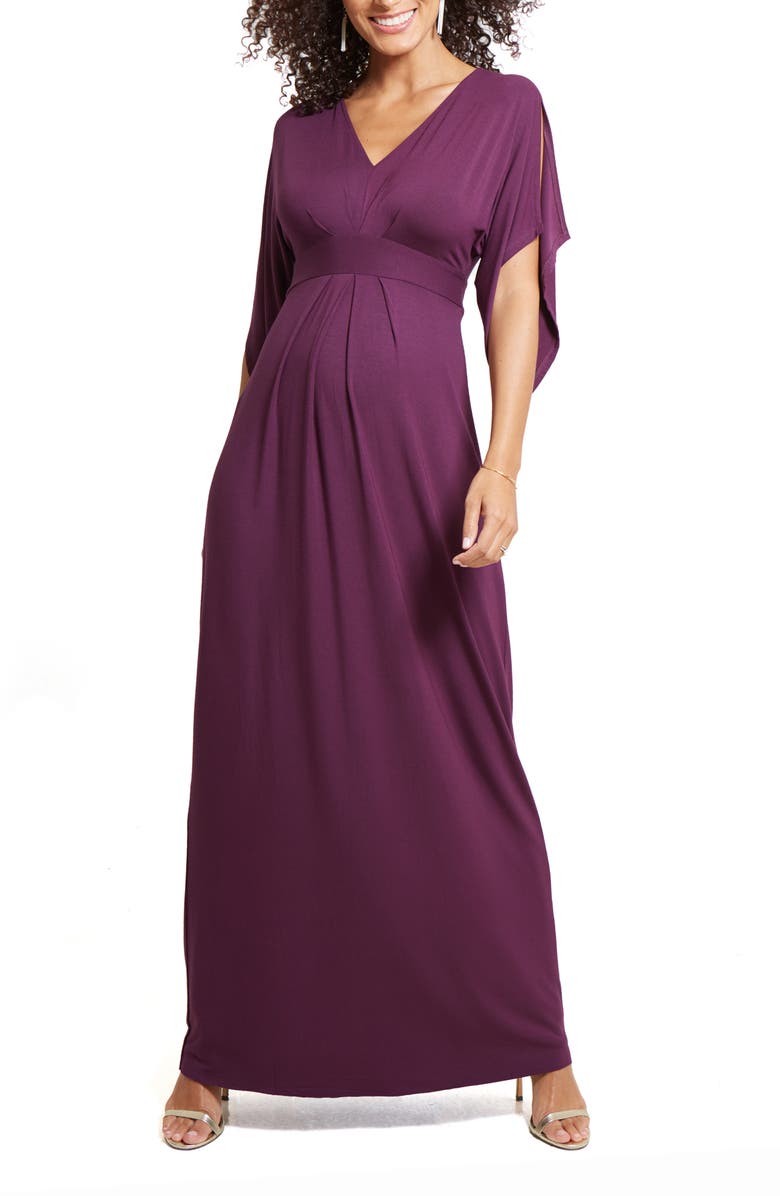 Ingrid & Isabel<sup>®</sup> Ingrid & Isabel Split Sleeve Maternity Maxi Dress, Main, color, 