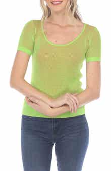 Rib Knit Short Sleeve Top