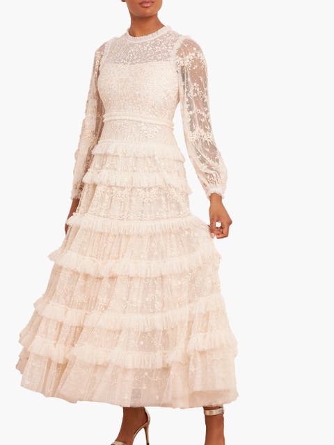 Blossom Long Sleeve Lace Ankle Gown
