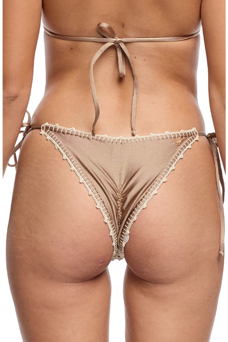 Missy Crochet Trim Bikini Bottoms, Alternate, color, LIGHT BROWN