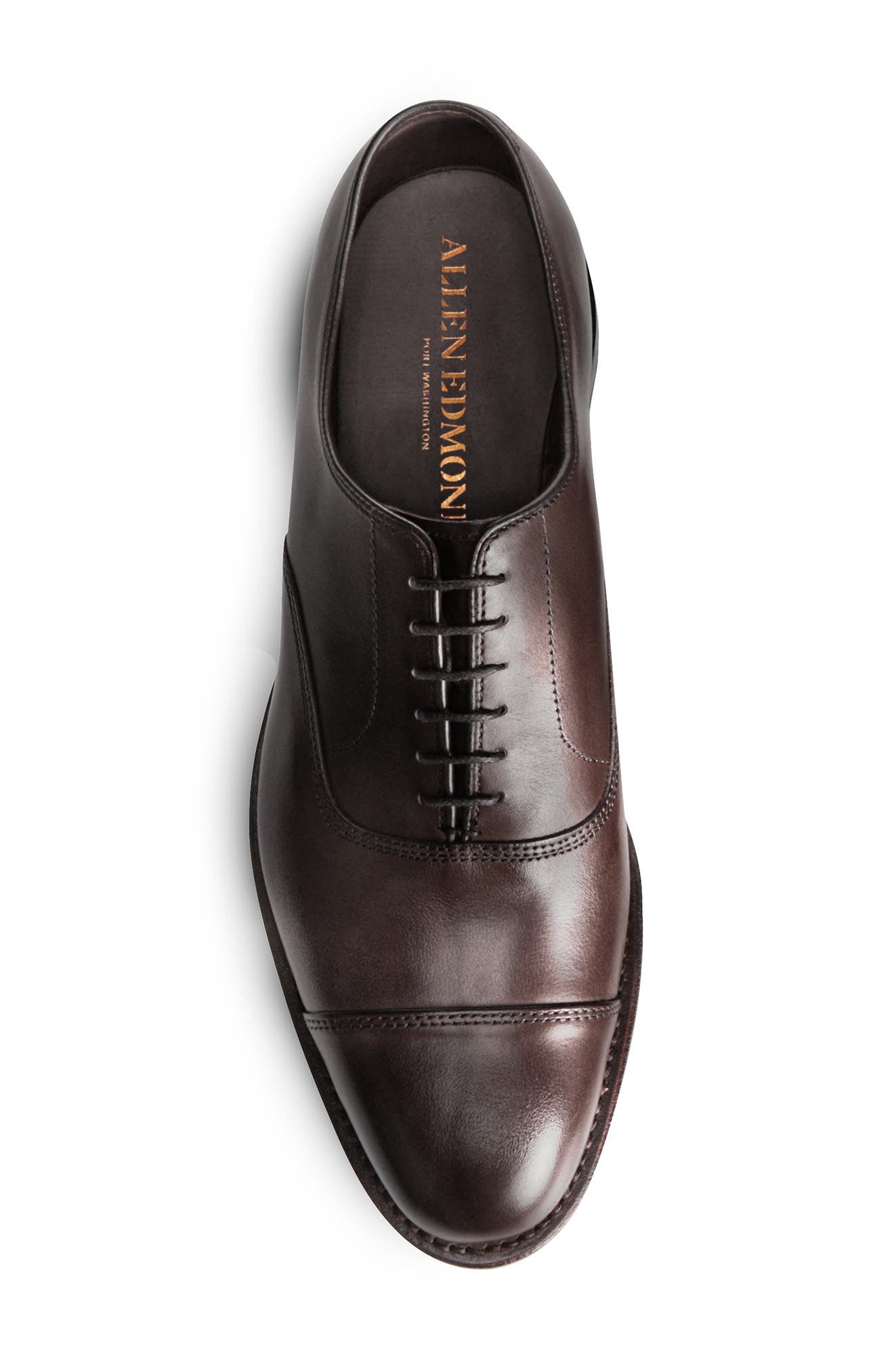 Allen Edmonds Park Avenue Cap Toe Oxford, Alternate, color, Mahogany