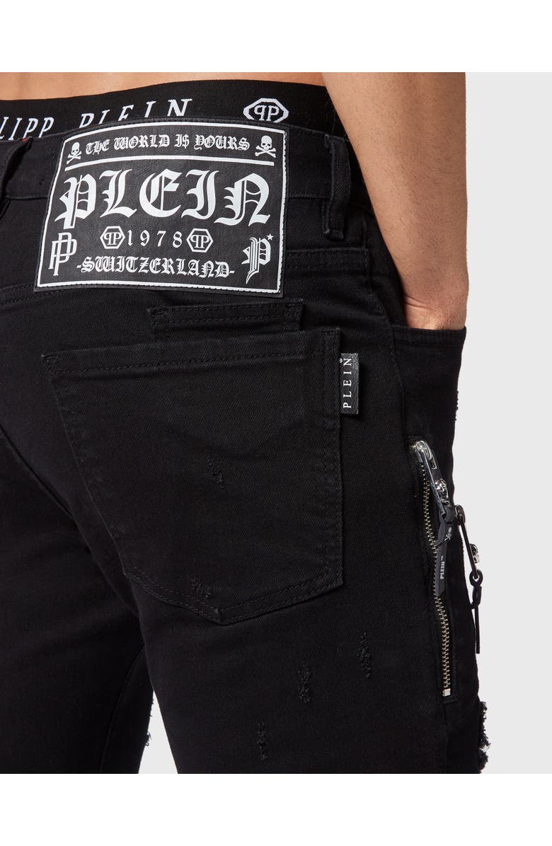 PHILIPP PLEIN Denim Trousers Super Straight Cut Men, Alternate, color, Deepblack