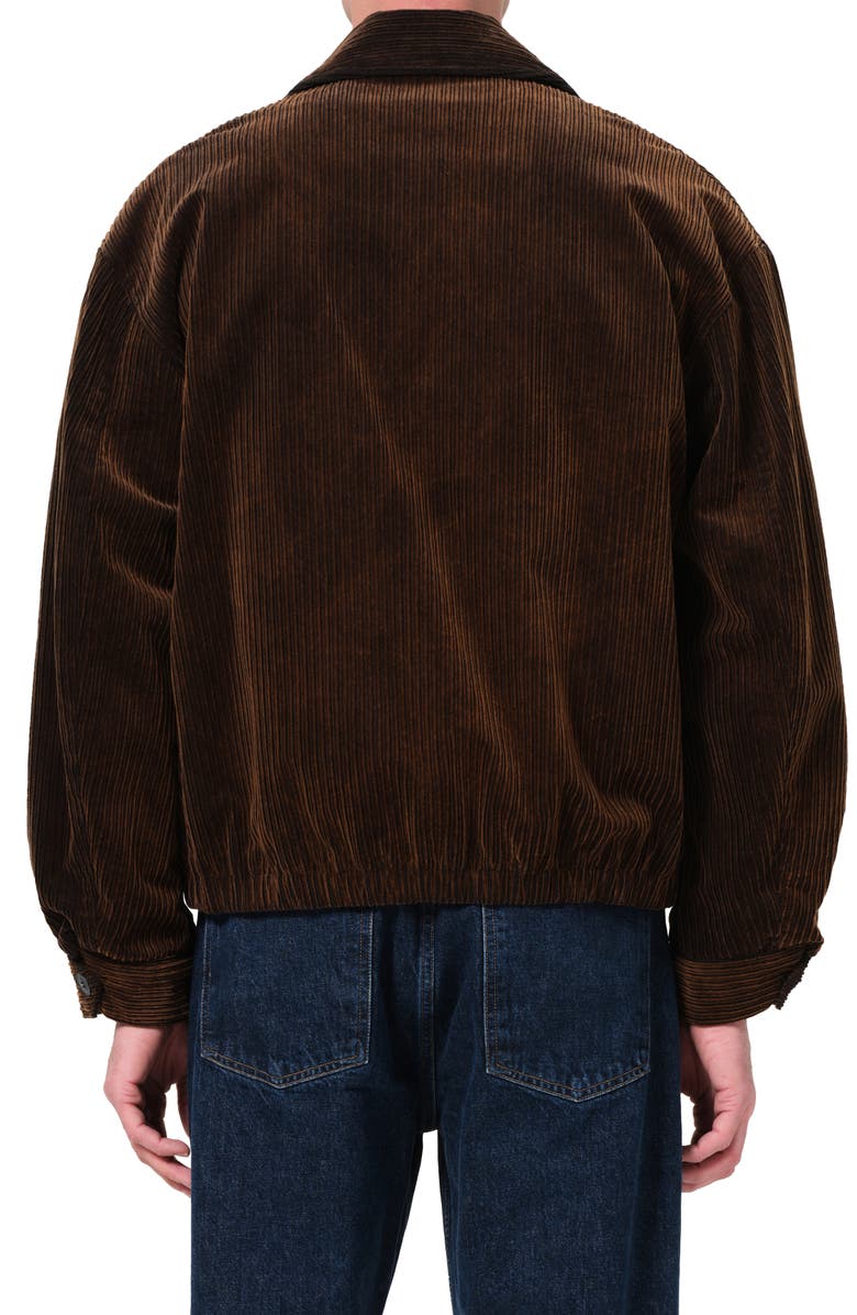 AGOLDE Torres Corduroy Bomber Jacket, Alternate, color, Espresso
