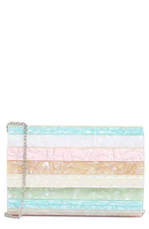 Acrylic Stripe Party Clutch