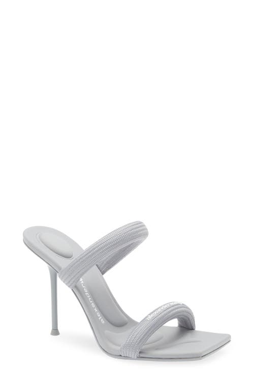 Alexander Wang Gray Julie 105mm Nylon Tubular Heeled Sandals In Alloy Grey