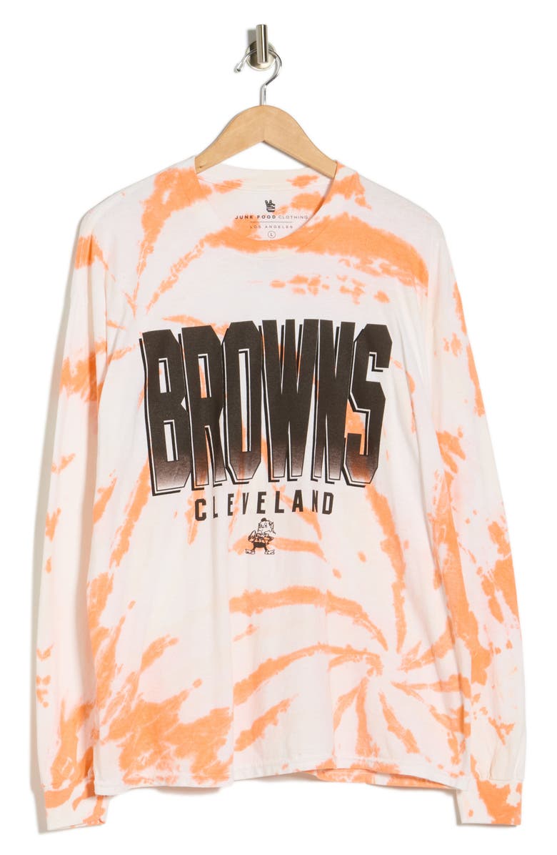 Junk Food NFL Browns Game Time Cotton Graphic T-Shirt, Alternate, color, Orange Tie-Dye