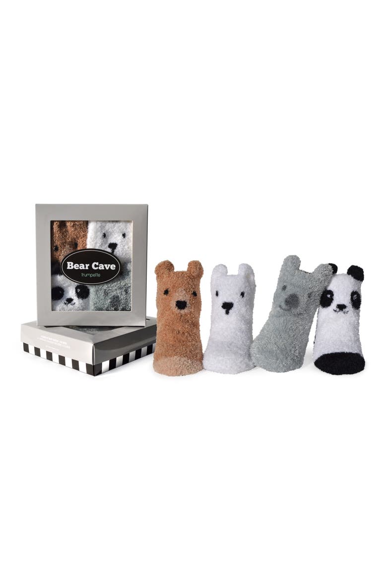 Bear Cave Assorted 4-Pack Socks, Main, color, ASSORTED NEUTRAL