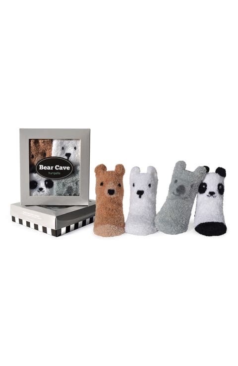 Bear Cave Assorted 4-Pack Socks (Baby)