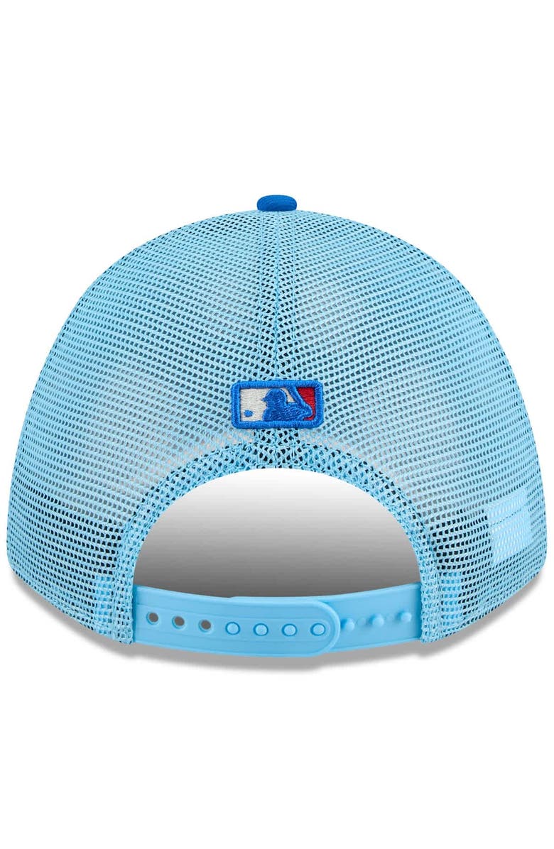 New Era Men's New Era Light Blue/Blue Colorado Rockies 2025 Fourth of July 9FORTY A-Frame M-Crown Adjustable Trucker Hat, Alternate, color, Light Blue