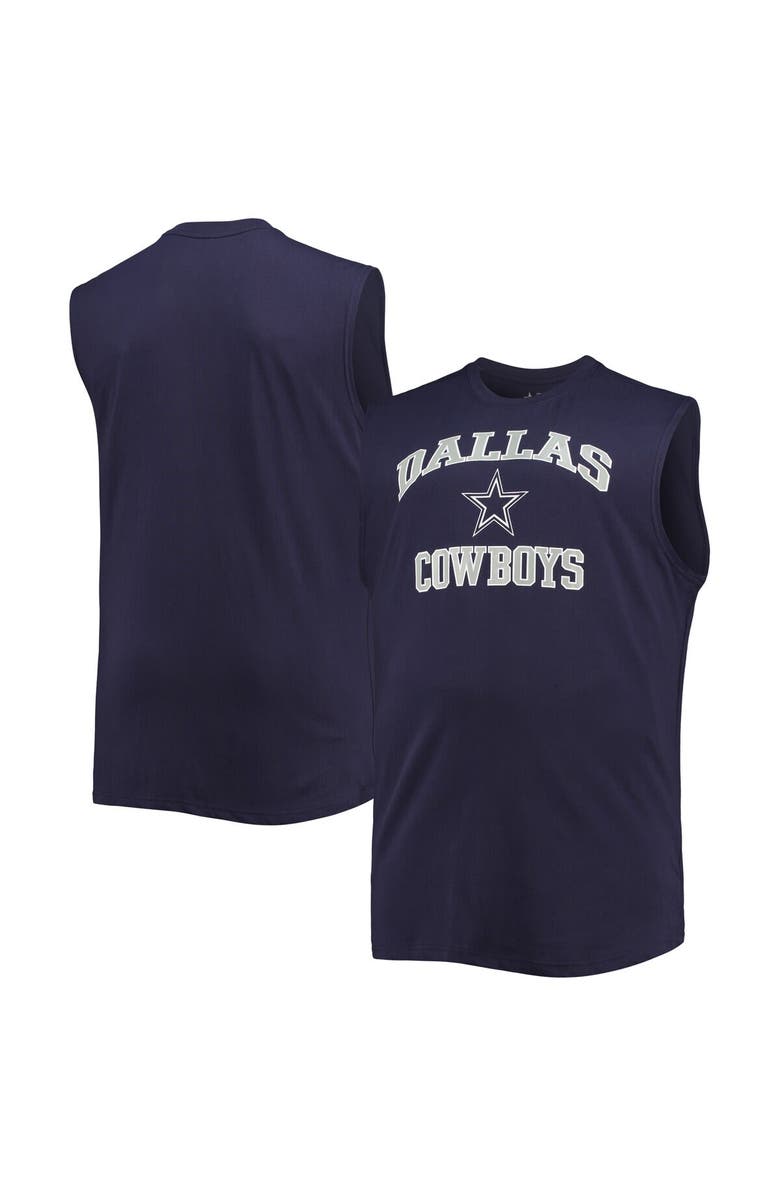 PROFILE Men's Navy Dallas Cowboys Big & Tall Muscle Tank Top, Main, color, 