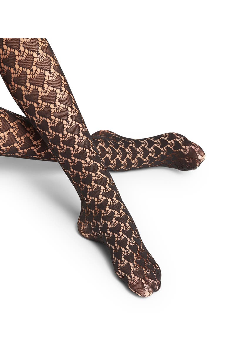 Falke Emotion Stay-Up Stockings, Alternate, color, Black