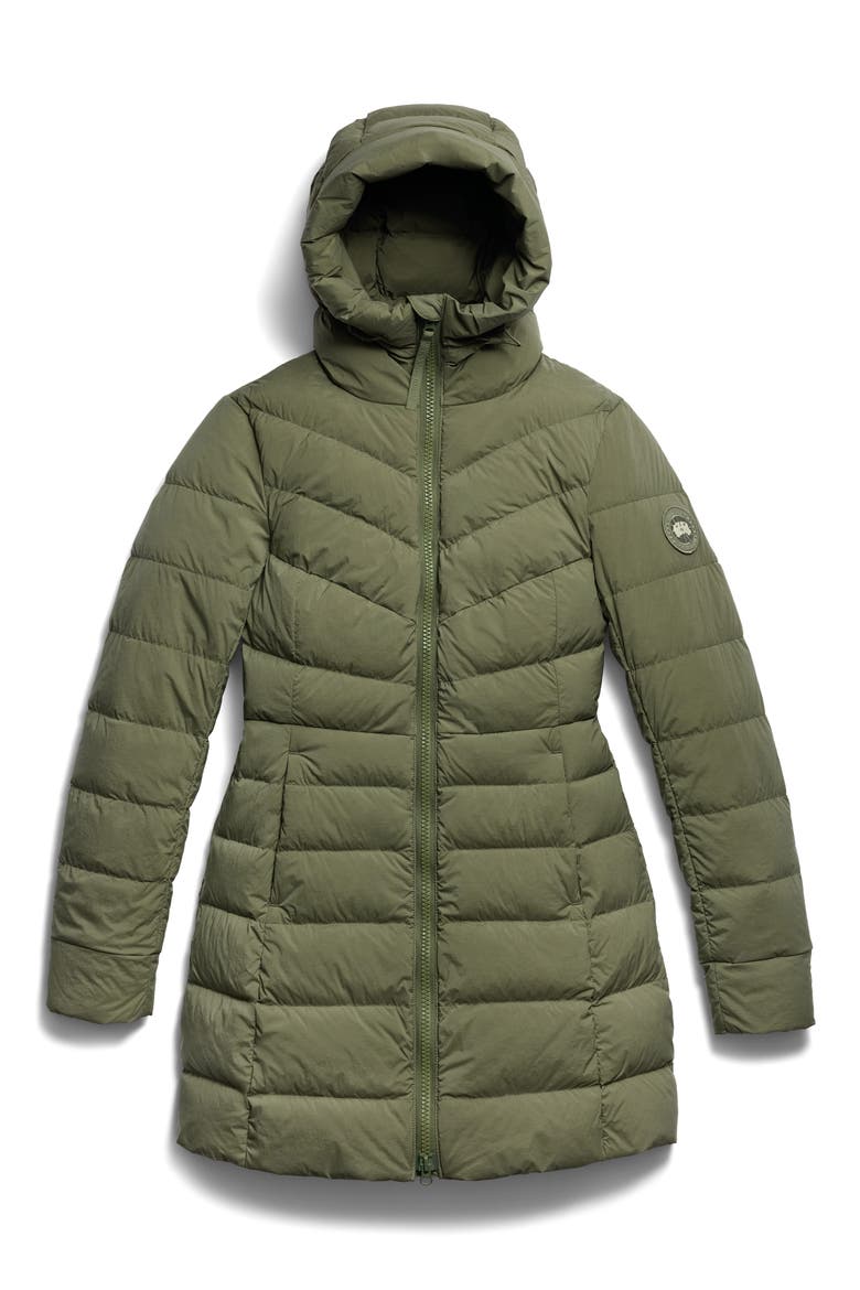Clair Black Label 750 Fill Power Down Puffer Coat, Main, color, VIREO GREEN-VERT VIREO