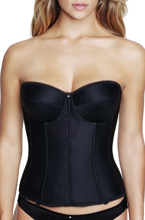 Juliette Satin Low Back Convertible Strapless Corset Longline Bra