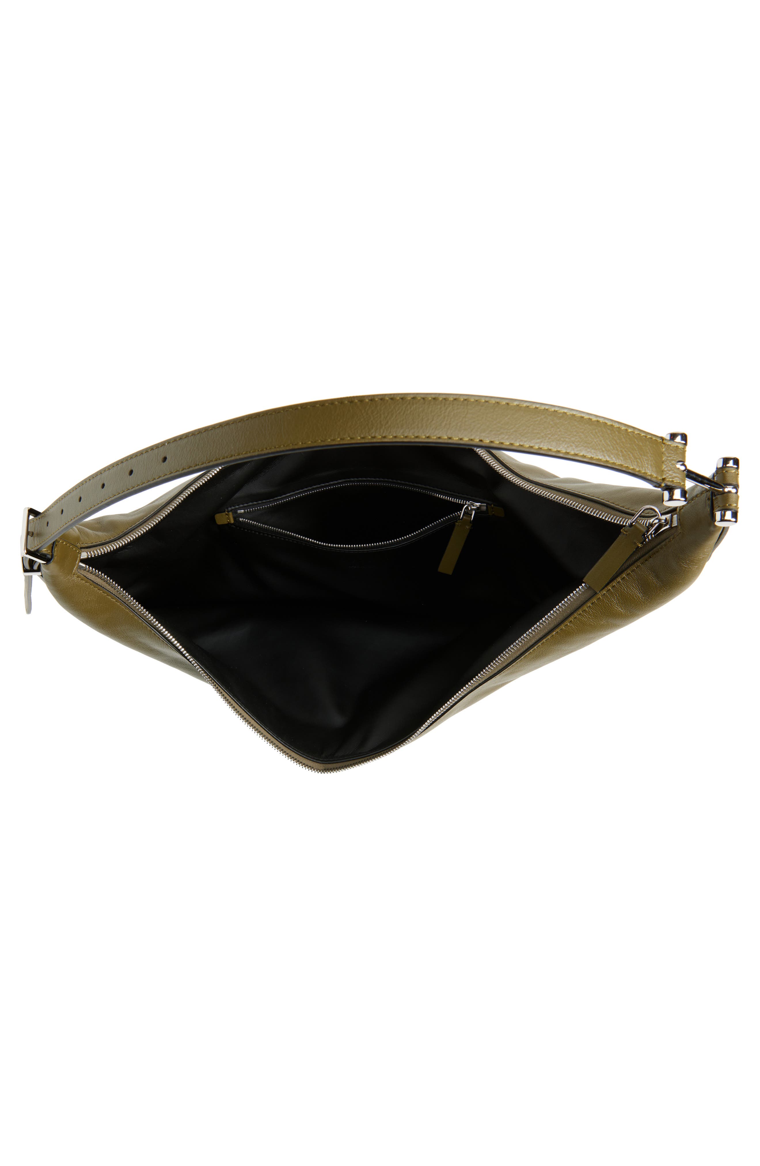 Small Dot Leather Hobo Bag, Alternate, color, 376 - SAGE