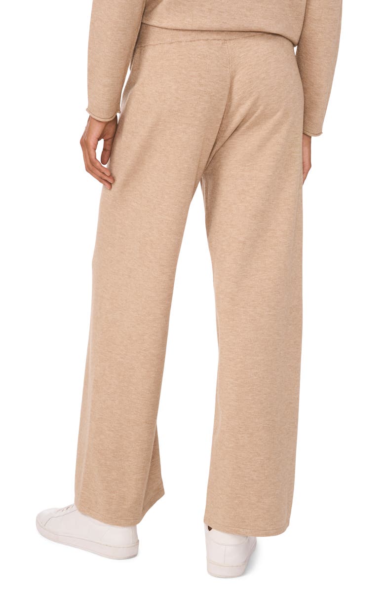 Vince Camuto High Waist Knit Sweatpants, Alternate, color, Warm Oatmeal Heather