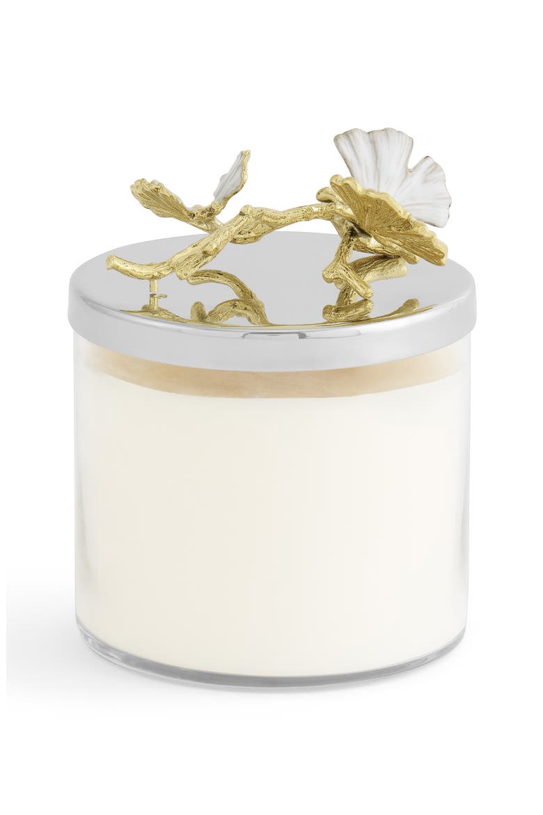 Butterfly Gingko Scented Candle, Alternate, color, GOLD/ SILVER