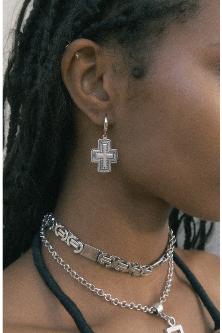 The Cory Link Choker Necklace, Alternate, color, SILVER