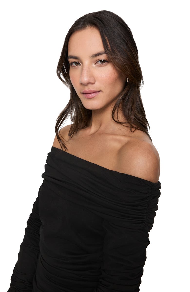 Rebecca Minkoff Maria Ruched Off the Shoulder Top, Alternate, color, 
