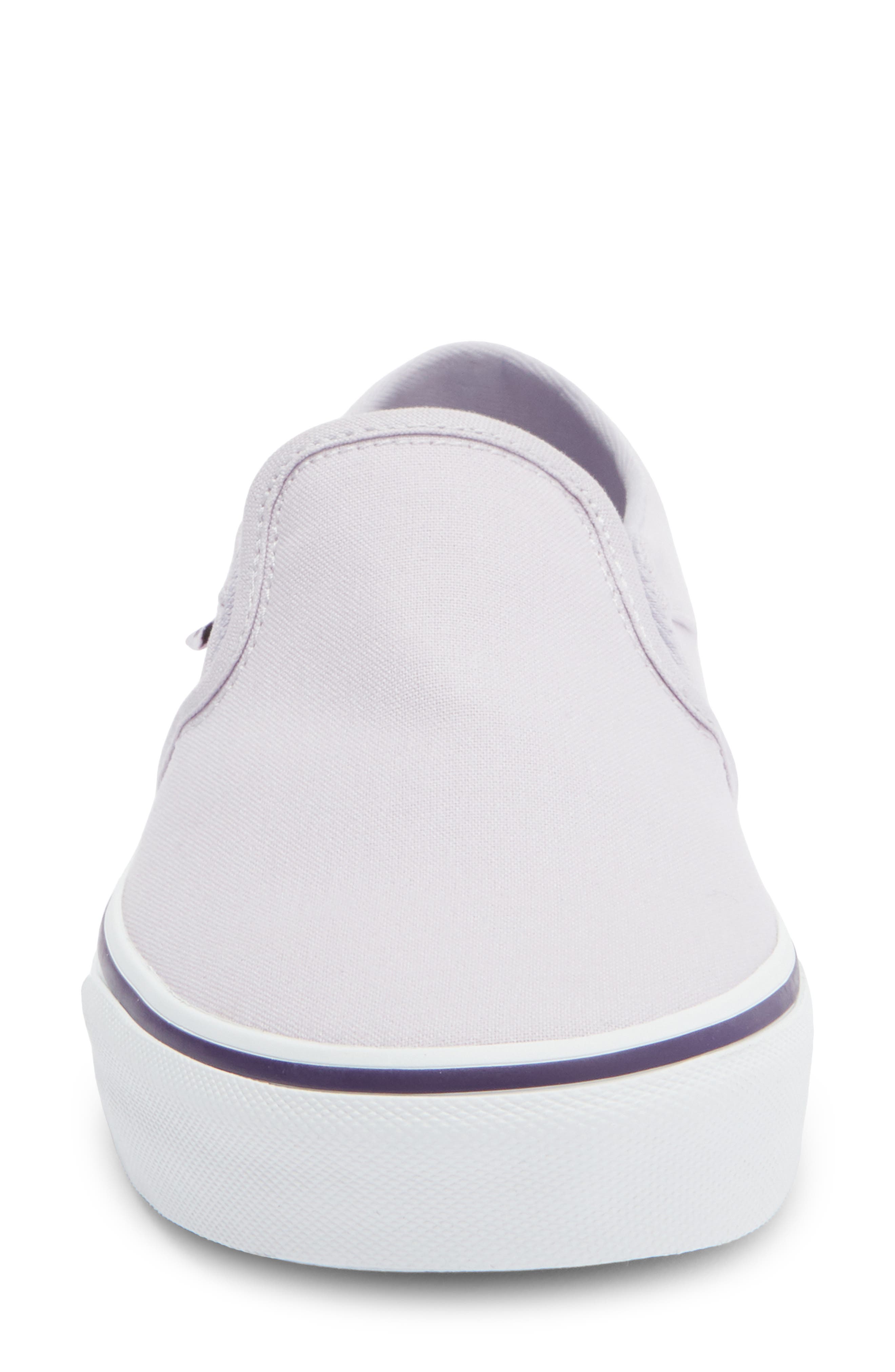 Vans Asher Slip-On Sneaker, Alternate, color, Mono Embroidery Lilac Mist