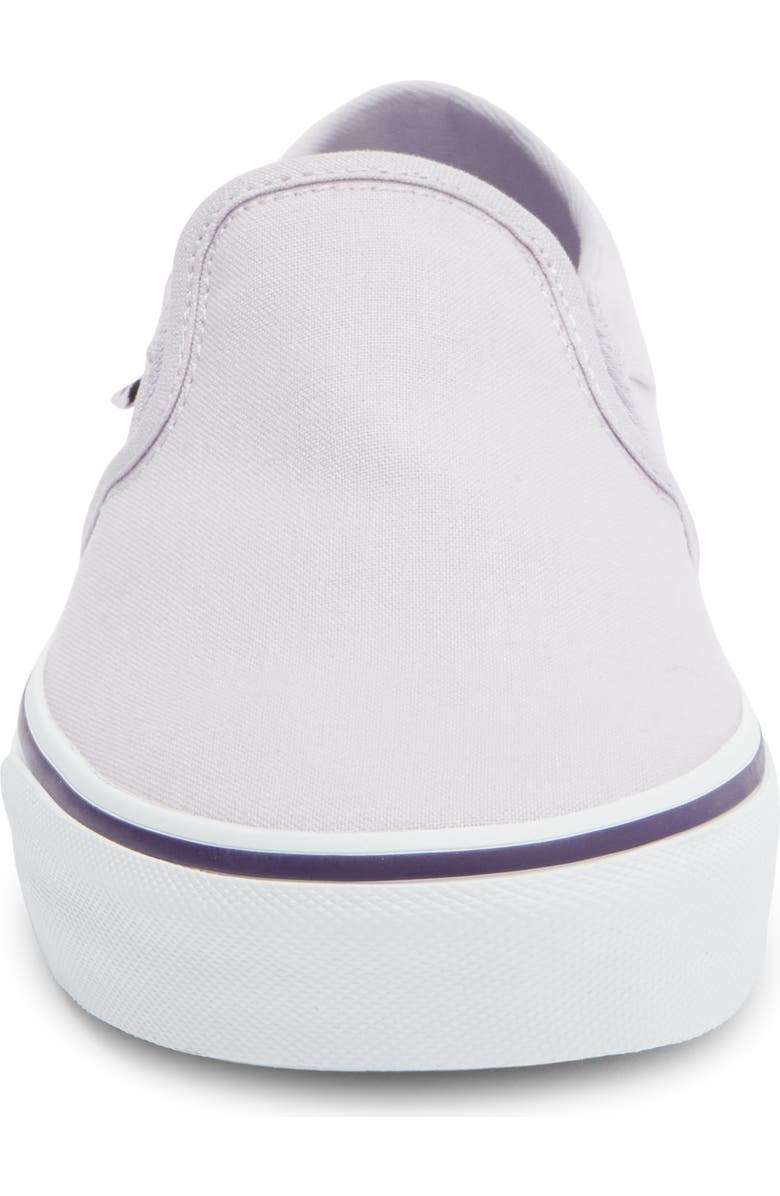 Vans Asher Slip-On Sneaker, Alternate, color, Mono Embroidery Lilac Mist