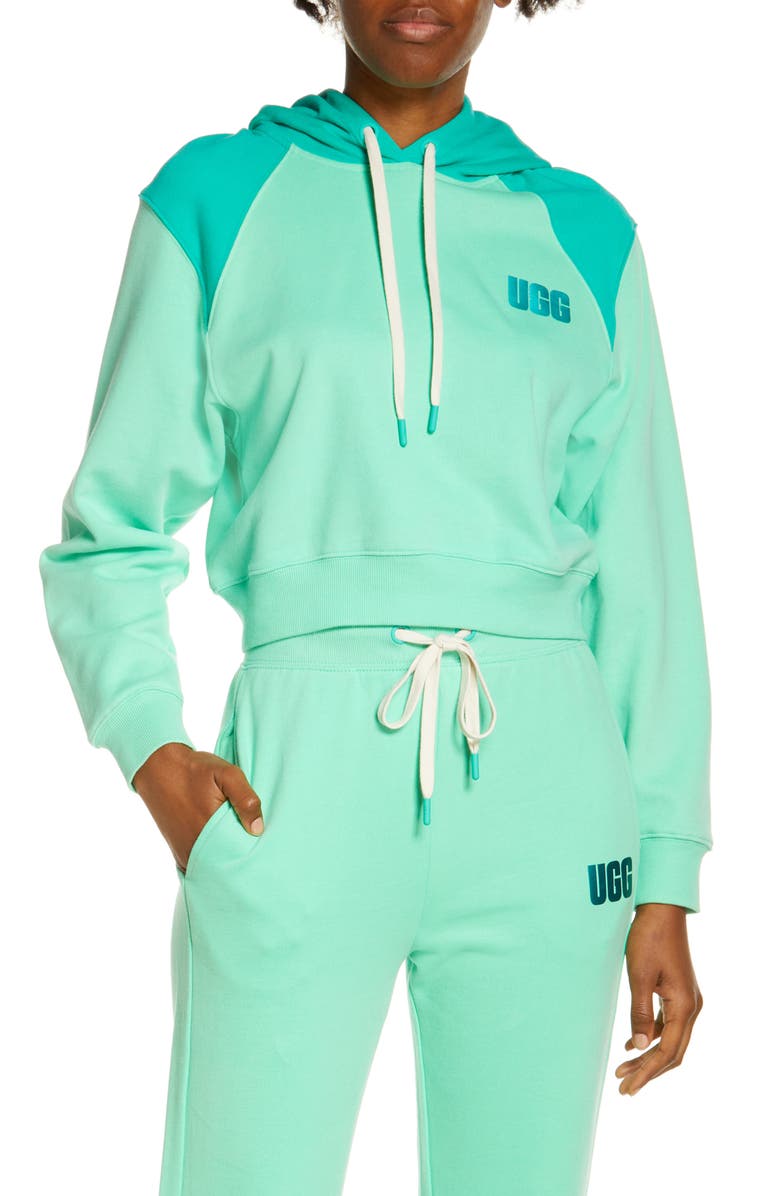 UGG<sup>®</sup> Mallory Cotton Crop Hoodie, Main, color, 