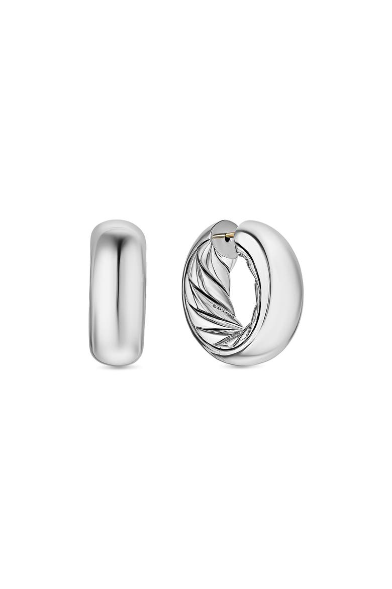 DY Mercer® Hoop Earrings in Sterling Silver, 9mm, Main, color, SILVER