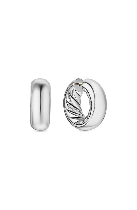 DY Mercer® Hoop Earrings in Sterling Silver, 9mm