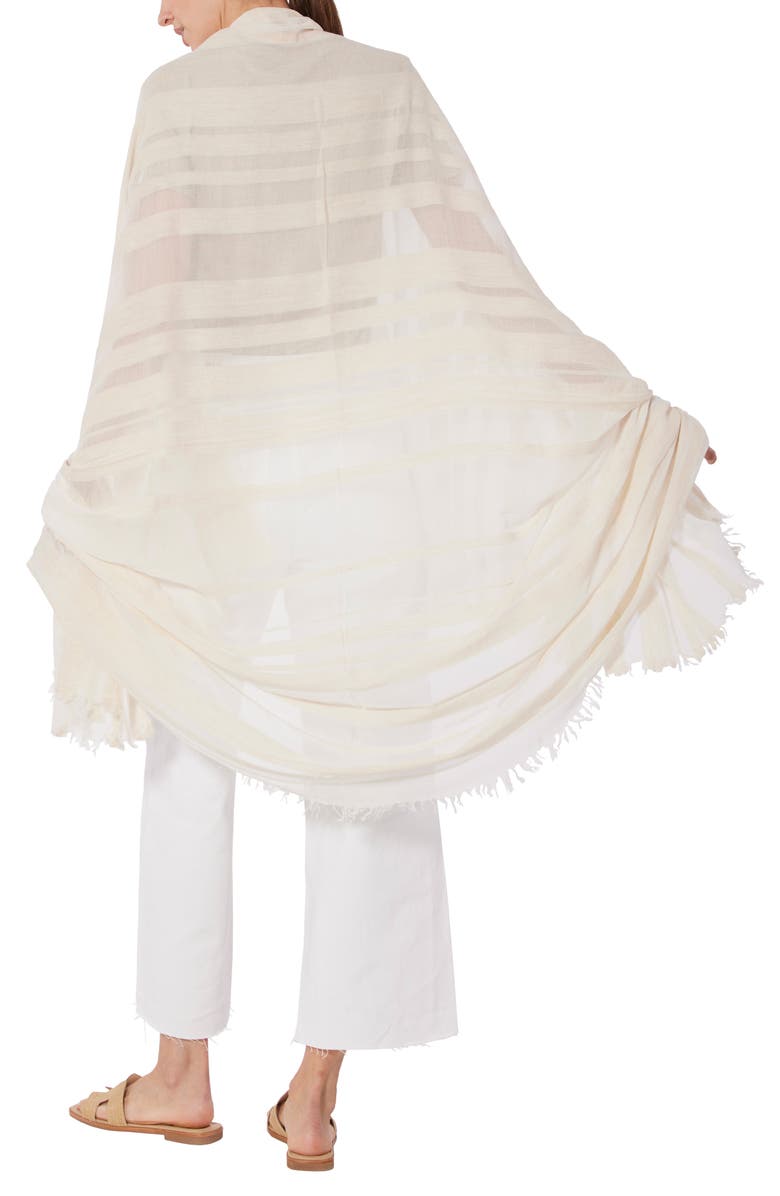 Vince Stripe Wool Blend Scarf, Alternate, color,