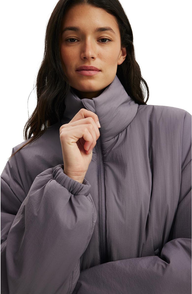 COTTON ON BODY Women's Active Ultra Light Padded Bomber Jacket, Alternate, color, Violet Grey