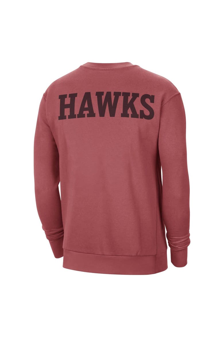 Men's Jordan Brand Red Atlanta Hawks Courtside Statement Edition Heavyweight Pullover Sweatshirt, Alternate, color, Red